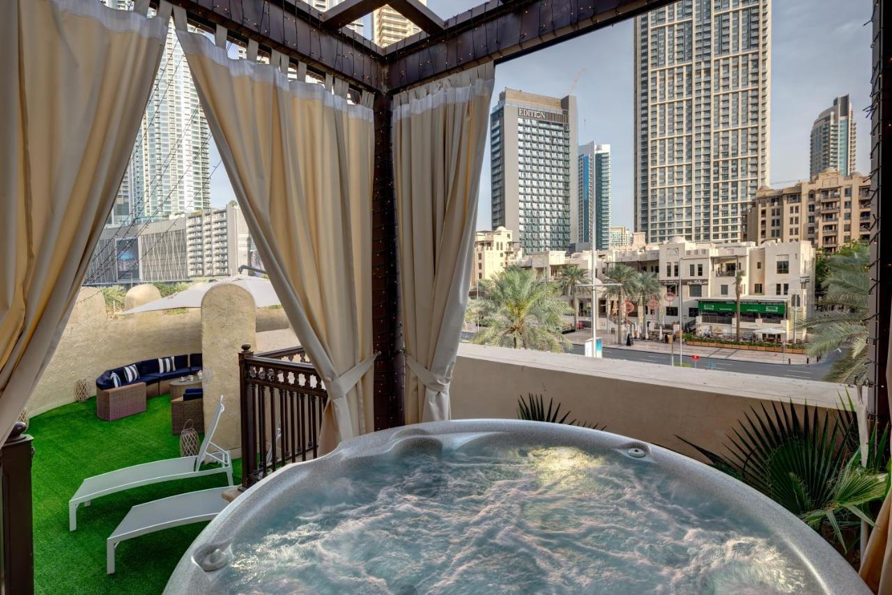 Durrani Homes - Unique Garden Apt At Souk Al Bahar Besides Dubai Mall & Burjkhalifa With Private Jaccuzi Buitenkant foto